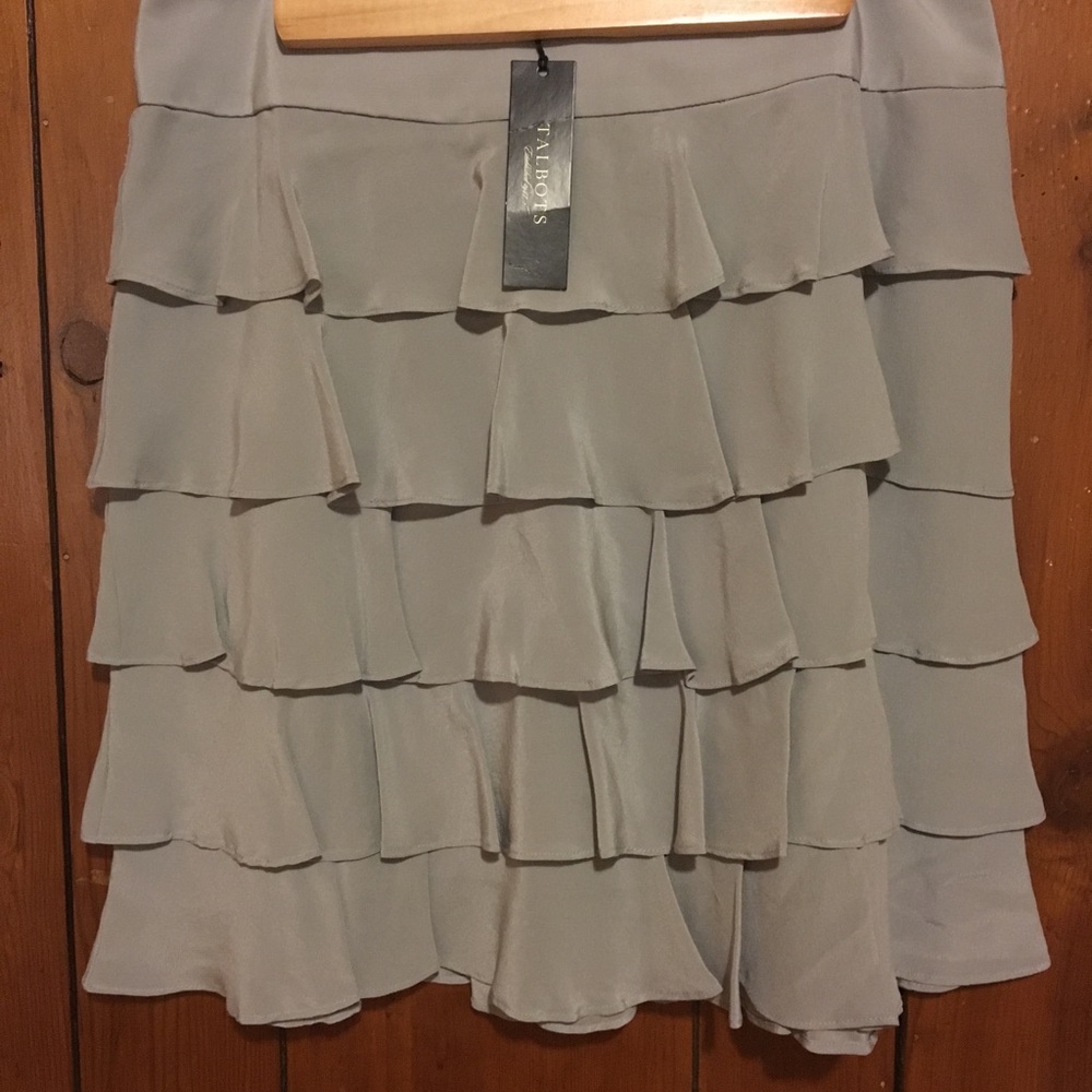 Grey silk layered skirt by Talbots. 4P